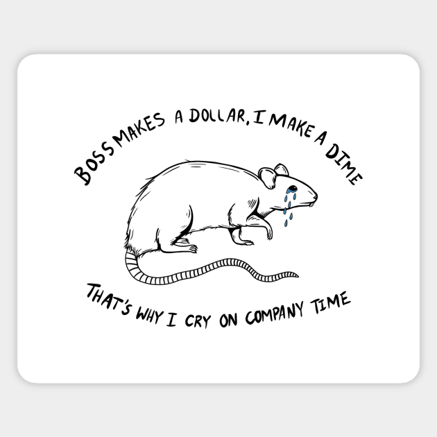 BOSS MAKES A DOLLAR, I MAKE A DIME Sticker by TriciaRobinsonIllustration